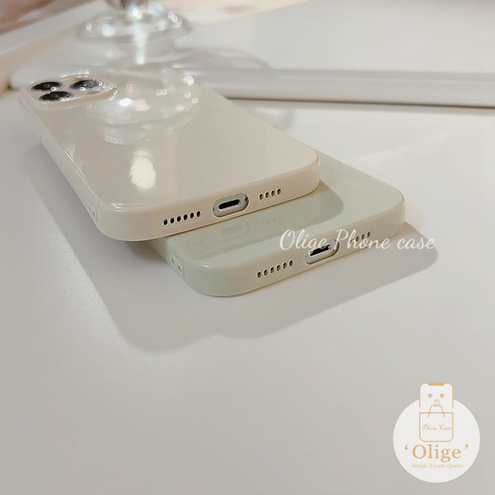 Olige%20Case%20For%20iPhone%2013%2012%2011%20Pro%20Max%20Korean%20Fashion%20Cream%20Shell%20Macaron%20Candy%20Colorful%20Straight%20Edge%20Lens%20Protector%20Soft%20Silicone%20Phone%20Case%20Back%20Cover%20-%20Image%205