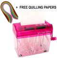 Paper Quilling Hand Shredder Cutter Machine – High-Quality Paper destroyer & DIY Craft Tool | 3 Color Options + Free Multicolor Quilling Paper Pack. 