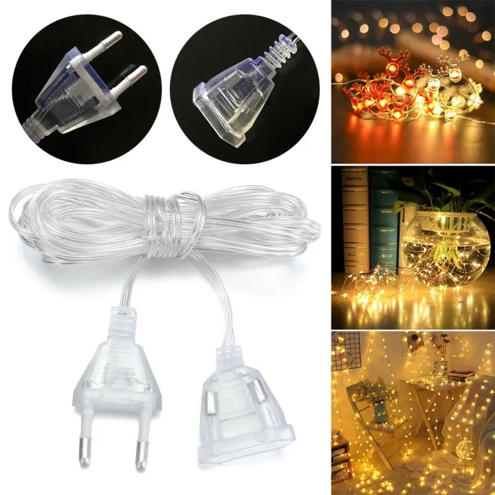 LED String Lights With Switch Transparent 3m 220V Light String ...