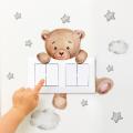 Cute Giraffe Bear Elephant Star Switch Sticker Kid Baby Bedroom Decoration Self-adhesive Home Decor Wallpaper Child Wall Decals. 