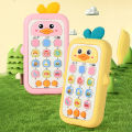 SF Cartoon Duck Bilingual Simulation Mobile Music Early Education Toys Baby Soft Silicone Phone Toy. 