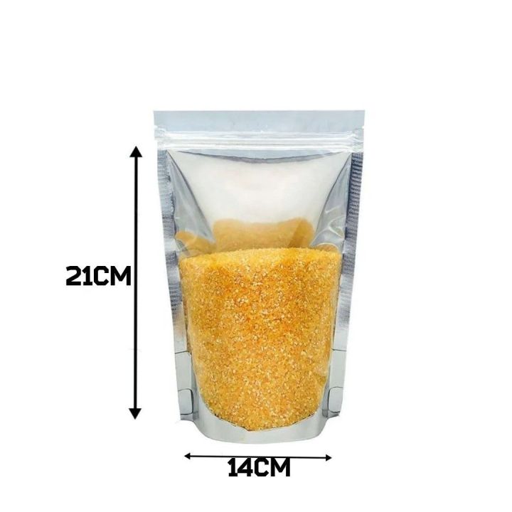 25%20Pieces%20(14x21cm)%20(200g-225g)%20Aluminium%20Foil%20Clear%20Front%20Large%20Window%20Zip%20Lock%20Silver%20Color%20Transparent%20Pouch%20Bags%20For%20Packaging%20Tea,%20Coffee,%20Dried%20Foods,%20Candy,%20Species,%20Snacks,%20Nuts%20&%20All%20Industrial%20Products%20-%20Image%202