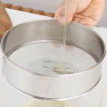 Round Screened Strainer Stainless Steel Flour Sieve Hand-Baking Pastry Kitchen Food Tools Tea Sugar Fine Mesh Sifter 15cm-30cm. 