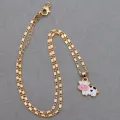 Fashion Enamel Cows Cattle Pendant Necklace Best Friends Kawaii Cute Necklace Golden Chain Choker For Women Girls Gifts. 