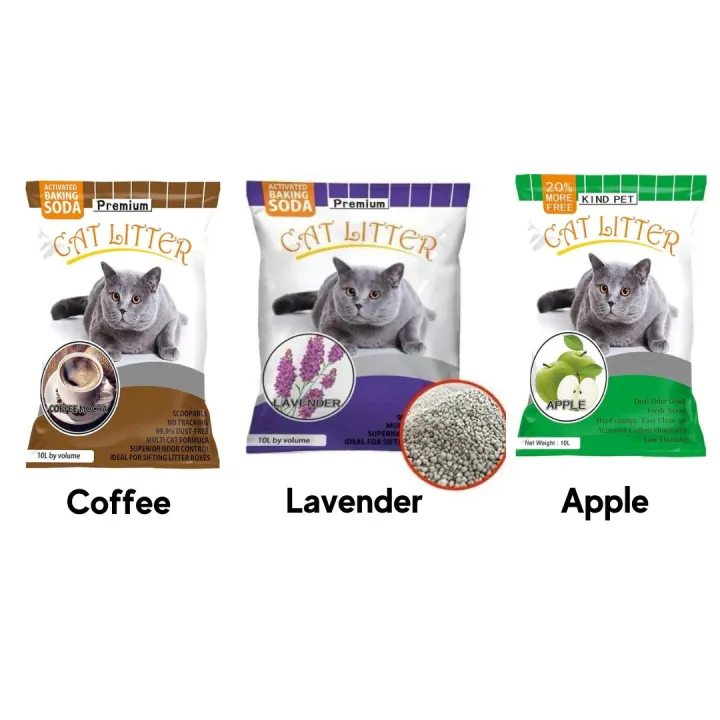 Cat Litter Premium Lavender Apple Coffee 10L ( 8KG)