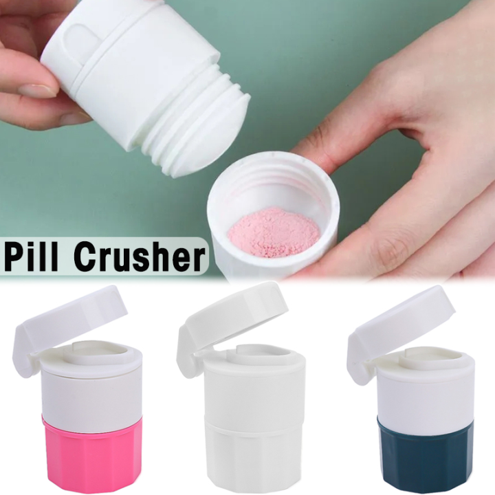 Powder Supplement Divider 4 In 1 Portable 4 Layer Powder Grinder Powder Pill Cutter Travel Small ...