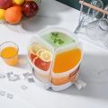 3 compartment juice dispenser / Rotatable Cold Water Jug With Faucet  / Drink Beverage Dispenser/. 