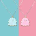 Ghost Pendant Necklaces for Women Men Best Friends Cute Lovely Ghost Couple Necklace Fashion Jewelry. 