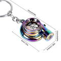 Car Turbo Spinner Keychain with Real Sound and LED Light Mini Turbocharger Key Chain for Car Keys Replacement ,A. 