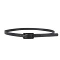 Fashion Metal Buckle PU Belt Slim Side Thin Waist Belt All-match Dress Belt Candy Color Waistband Ladies/Girls. 