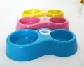 Small Double Bowls Cute Multi-Purpose Candy Colour Puppy Rabbit Cat Food Bowl Pets Food Bowls Food Dish Pet Feeders Auto Water Feeder Cat Bowl Feeder Travel Bowl Food Plate Pet Plate Water Dispenser Pet Food Bowl Cat Dish Pet Dish Food Grade Plastic Cats. 