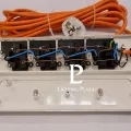 ORANGE - Extension Wire Cord 3 / 5 / 7 Meter - 13A Trailer Multi Socket - Multi Plug Power Strip. 