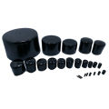 100pcs Black Vinyl Rubber End Cap Pvc Plastic Cable Wire Waterproof Cover Steel Pole Thread Protection Caps. 