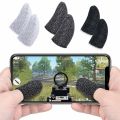 Finger Sleeves Mobile Game Free Fire Anti Sweat Breathable Professional Touch Screen Thumb Finger Sleeve Highly Conductive Gaming Gloves for All Smartphone, iOS Devices & Tablets PUBG Finger Gloves 1 Pair High Quality Carbon Fiber Material, Ultra-Thin,. 