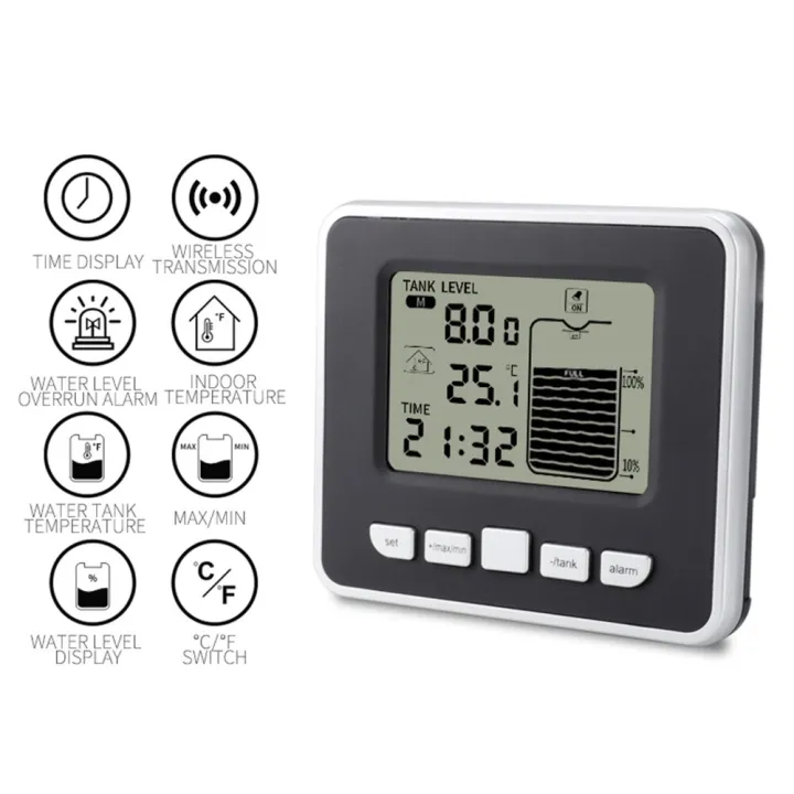 Kit%20Measuring%20Tank%20Liquid%20Ultrasonic%20Flow%20Wireless%20Monitor%20Alarm%20Meter%20Level%20Water%20Sensor%20Time%20Transmitter%20Depth%20-%20Image%204