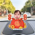 Shake Car Custom the Hokey Pokey Solar Shaking Head a Family of Three Couples Automatic New Double Decoration. 