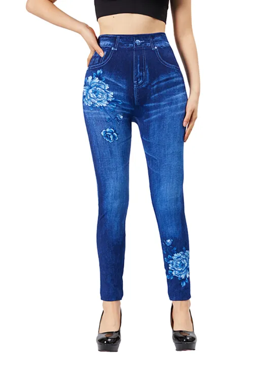 %E3%80%90HOT%E3%80%91%20YSDNCHI%20Women%20Fake%20Wrinkles%20Jeans%20Blue%20Flower%20Print%20Sexy%20Leggings%20Imitation%20Denim%20Plus%20Size%20Pencil%20Pants%20Stretch%20False%20Jeggings%20-%20Image%202