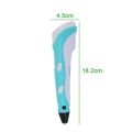3D Printing Pen Arts Printer Set PLA Filament Drawing Kids Creative Toy Gift 36M PLA Filaments +USB 3D Pens. 