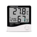 Digital LCD Thermometer Hygrometer Clock HTC-1 Indoor Room Temperature Humidity Meter Weather Station. 