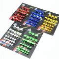 【Red】 30PCS/Set colorful decal moto nut cover modification accessories head screw decorative parts car styling. 