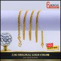 22K Gold Plated Unisex Cuban Curb Link Chain 3MM 18 & 24 Inch cuban curb link chain Necklaces for Women Men Luxury Fashion Party Wedding Engagement Jewelry Gifts Original 22K Gold Color 24K Gold Replatable Classic Jewellary. 