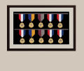 Medal Display Shadow Box - 3 Medal Display case - Perfect Medal Display for Runners, Marathon, Race Winner, Soccer, Football, Gymnastics & All Sports. 