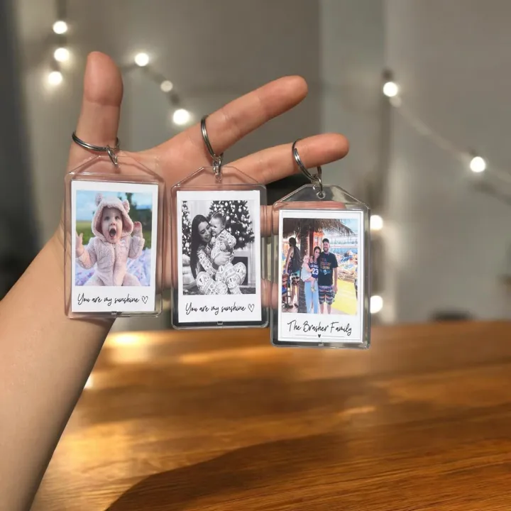 Transparan Keychain Customized Transparent key chain with your photo and text | Gift | Daraz.lk