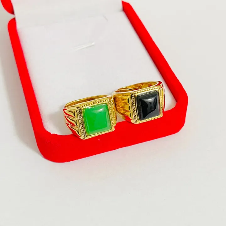 %E3%80%90Cheap%E3%80%91Jin%20Yi%20Cheng%20Jewelry%20Gold%20Plated%20Jewelry%20Cat's%20Eye%20Stone%20Green%20Black%20Treasure%20Ring%20Men's%20and%20Women's%20Gold%20Inlaid%20Jade%20Ring%20-%20Image%204