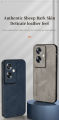 Lenuo Sheepskin Leather Shockproof Case For Oppo A79 5G Luxury Matte Back Cover. 