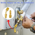R410A Adapter Kit R410A Swivel Adapters Brass for Mini Split System Air Conditioner HVAC. 