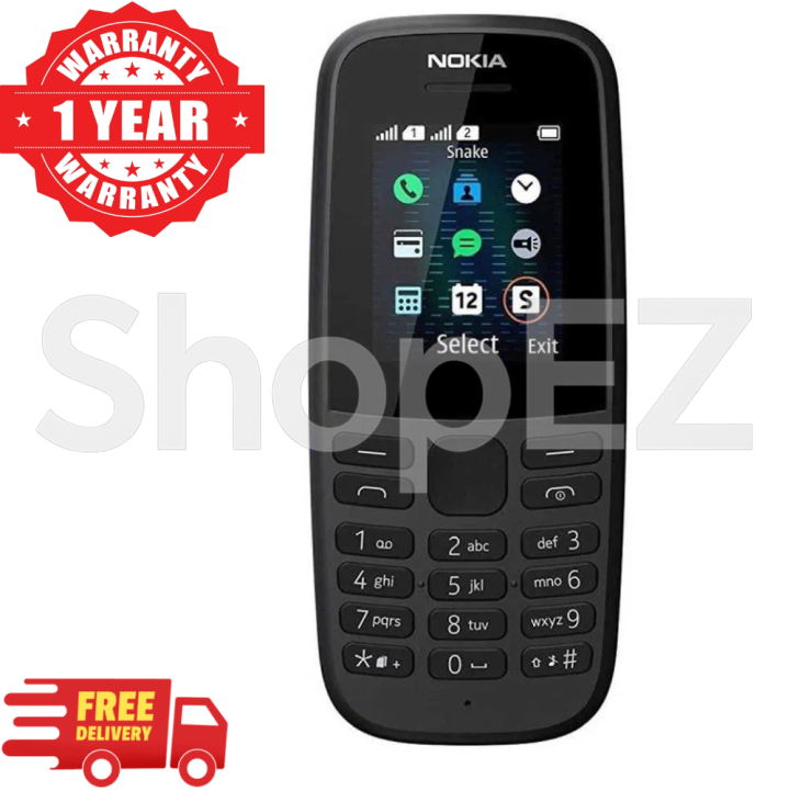 Nokia 105 Dual Sim 4th Edition Made in Vietnam 1 Year Warranty Button Phone 4G Long Battery Flashlight Radio