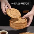 Mitts Cozies Handmade rattan woven insulating mats, home placemats, plates, bowls, casserole mats, coasters, tea coasters, pot mats, anti-scald table mats. 