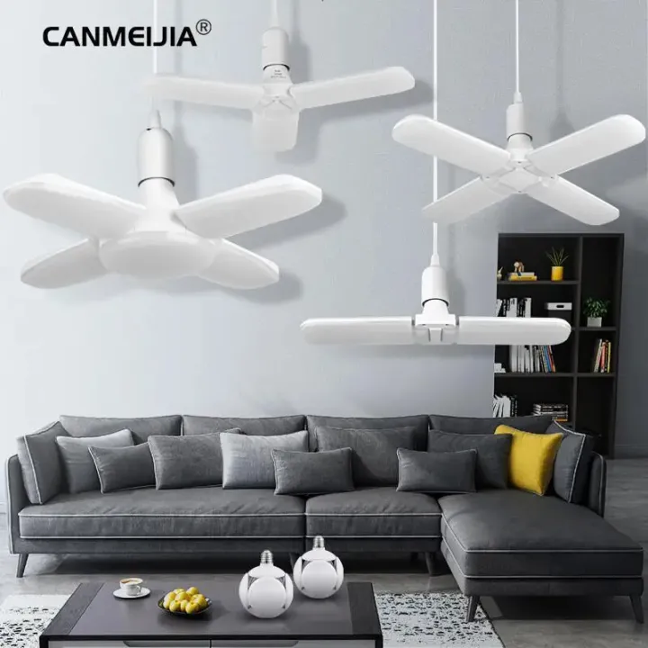 E27 Led Light Bulb Fan 30W 45W 60W Super Bright Led Industrial Lamp Bulb Foldable Ceiling Light 85-265V for Home Garage Lighting
