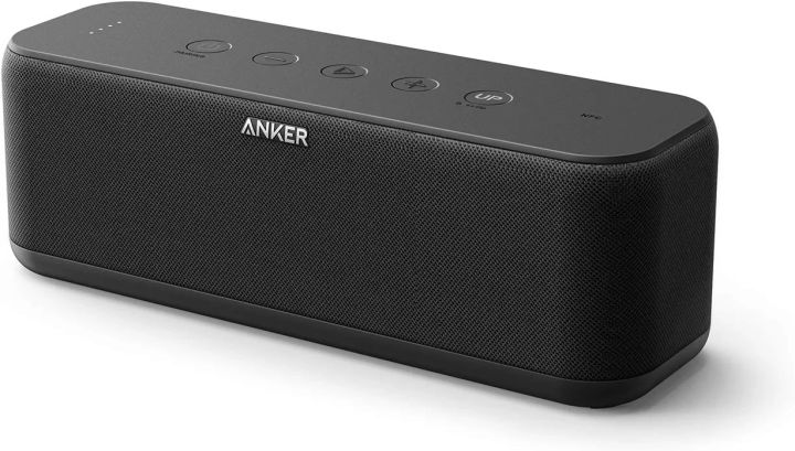 Anker Soundcore Boost Bluetooth Speaker - Well-Balanced Sound, BassUp, 12H Playtime, USB-C, IPX7 Waterproof, Wireless Speaker with Customizable EQ via App, Wireless Stereo Pairing