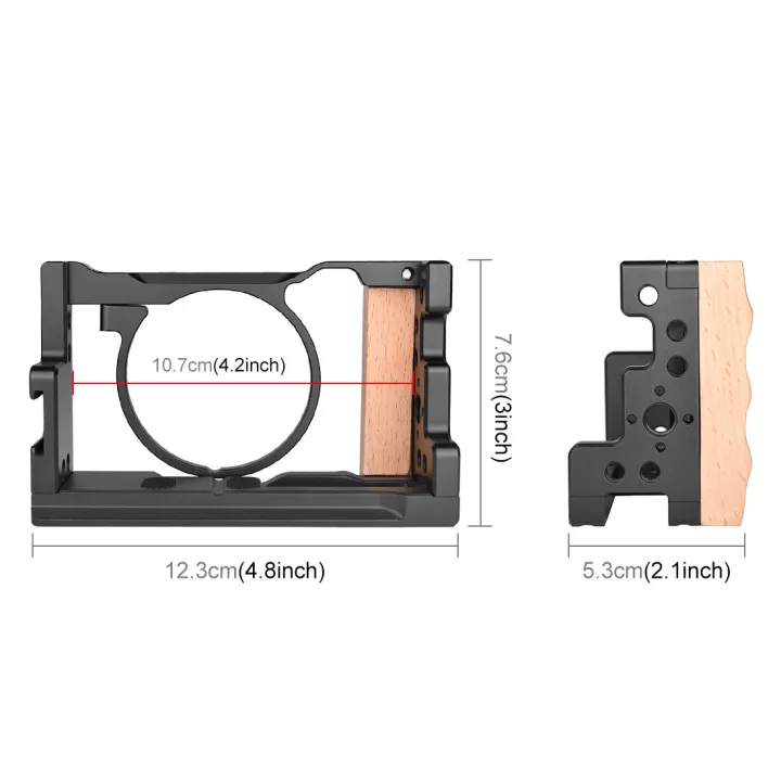 PULUZ%20Light%20and%20Durable%20Video%20Camera%20Cage%20Stabilizer%20Mount%20With%20International%20Universal%20Quick-release%20Plate%20and%20Cold%20Shoe%20Jack%20for%20Sony%20RX100%20VI%20/%20VII%20-%20Image%206
