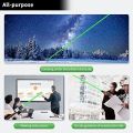 High-Power Green Laser Pointer for Presentations and Office Use, Long Range Laser Pointer Pen with USB Rechargeable Battery, 2000 Metres Beam Distance - Ideal for Hiking, Cat Toys, and More. 