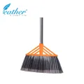 SMALL INDOOR BROOM HAWK WITH 120CM PLASTIC COATED METAL HANDLE - FEATHER BRAND. 