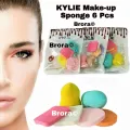 Women Kylie Makeup Sponge  Blending  Puff Set Of 6 Pcs. 