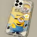 Cartoon Lovely M-Minions Clear Soft Case For iPhone 16 15 14 13 12 11 Pro Max XS X XR 8 7 Plus SE 2020 Silicone Protective Cover. 