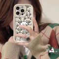 Angel Eyes Cartoon Lovely White Kitten Phone Case Compatible for IPhone 7 8 6S 15 6 Plus XR X XS Max 15 11 14 13 12 Pro Max 7Plus SE 2020 Cute Shiny Cat Graffiti Couples Soft Cover. 