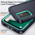 3 In 1 Full Cover Shockproof Phone Case With Stand For Samsung Galaxy A13 4G / A13 5G / Galaxy A04S Thick Hard Phone Casing Contrasting Colors Fashion Phone Cover Shell. 