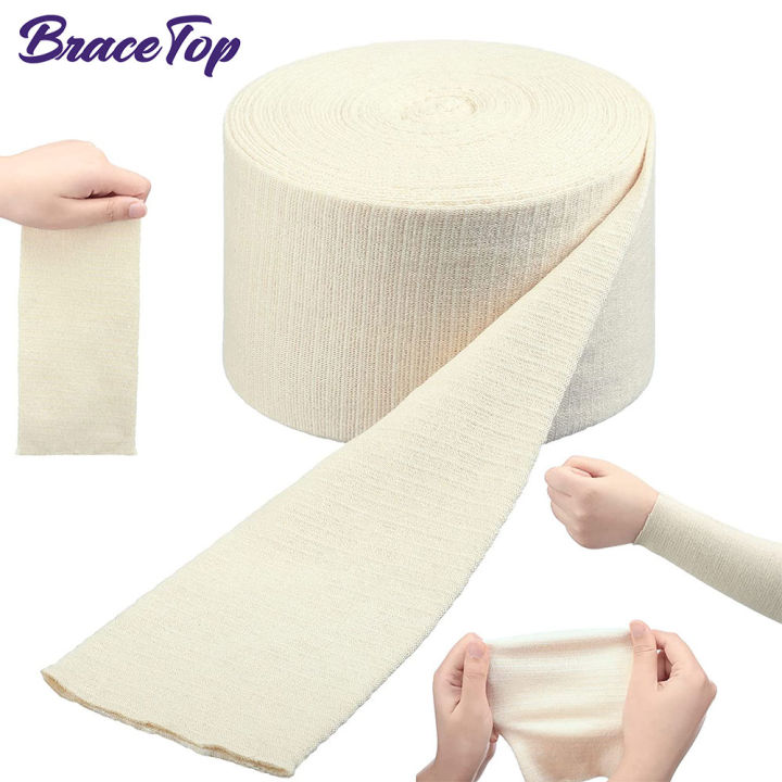 1 Roll Cotton Tubular Stockinette Gauze Roll Tubular Arm Stocking Elastic Leg Stockinette Tubing Compression Tube Sleeve Bandage