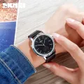 SKMEI Men's Fashion Digital Watch Analog Leather Multifunctional Waterproof Men's Watch 1652. 