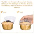 Dessert Cups With Lids Gold Aluminum Foil Baking Cups Holders Cupcake Bake Utility Ramekin Clear Pudding Cups. 