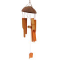 Bamboo Wind Chimes Big Bell Tube Coconut Wood Handmade Indoor And Outdoor Wall Hanging Wind Chime Decorations. 