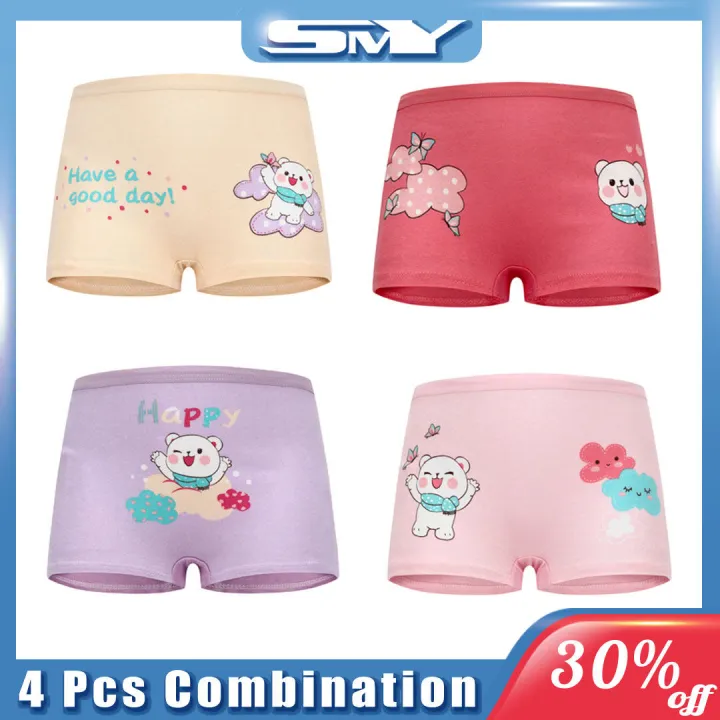 SMY%204%20Pieces/Lot%202-12Y%20Children%20Underwear%20High%20Quality%20Cotton%20Girls%20Panties%20Cute%20Cat%20Pattern%20Kids%20Boxer%20Briefs%20Child%20Soft%20girl%20Pants%20-%20Image%208