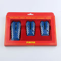 3Pcs Momo Style Blue Aluminum Non Slip Gas Brake Pedal Pad Covers. 