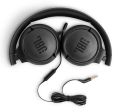 JBL Tune 500 3.5mm Jack Wired Headphone With Mic High-Quality JBL Pure Bass Sound Comfortable Wearing Durable Ear Cushion Black On-Ear Headphone. 
