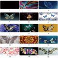 【guuli Mousepad Large 800x300 600x300 PU Leather Butterfly Pattern Series Gamer Accessories Computer Mousepad Keyboard Mat. 