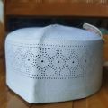 Pure White Muslim Prayer Cap No 2 ( Thoppi ) for men, Best for School Students Al-Fahim Cap Bangladesh. 